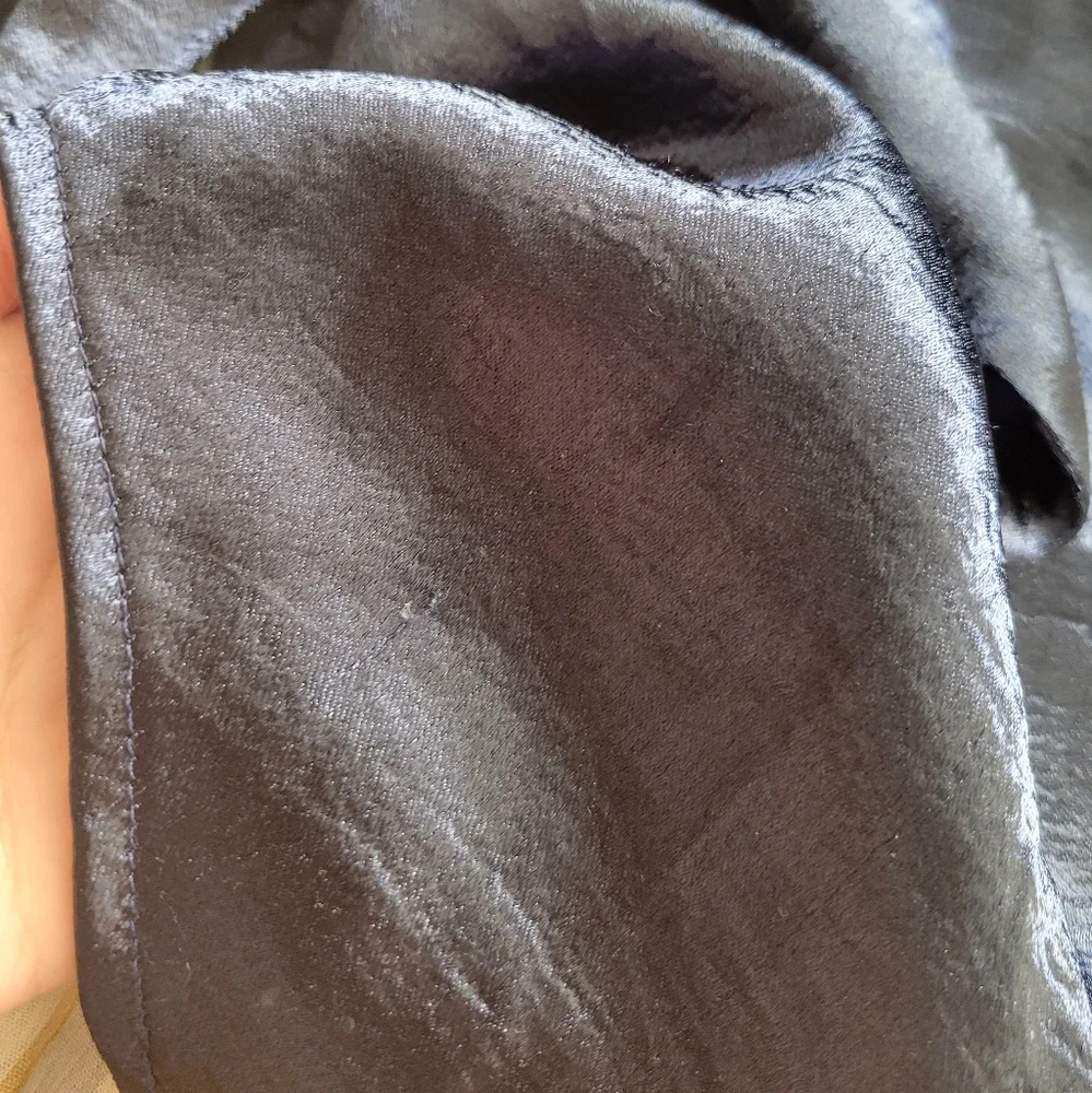 ANTHROPOLOGY Maeve S8 Sleveless Blue Tie Neck Blouse - Picture 11 of 12